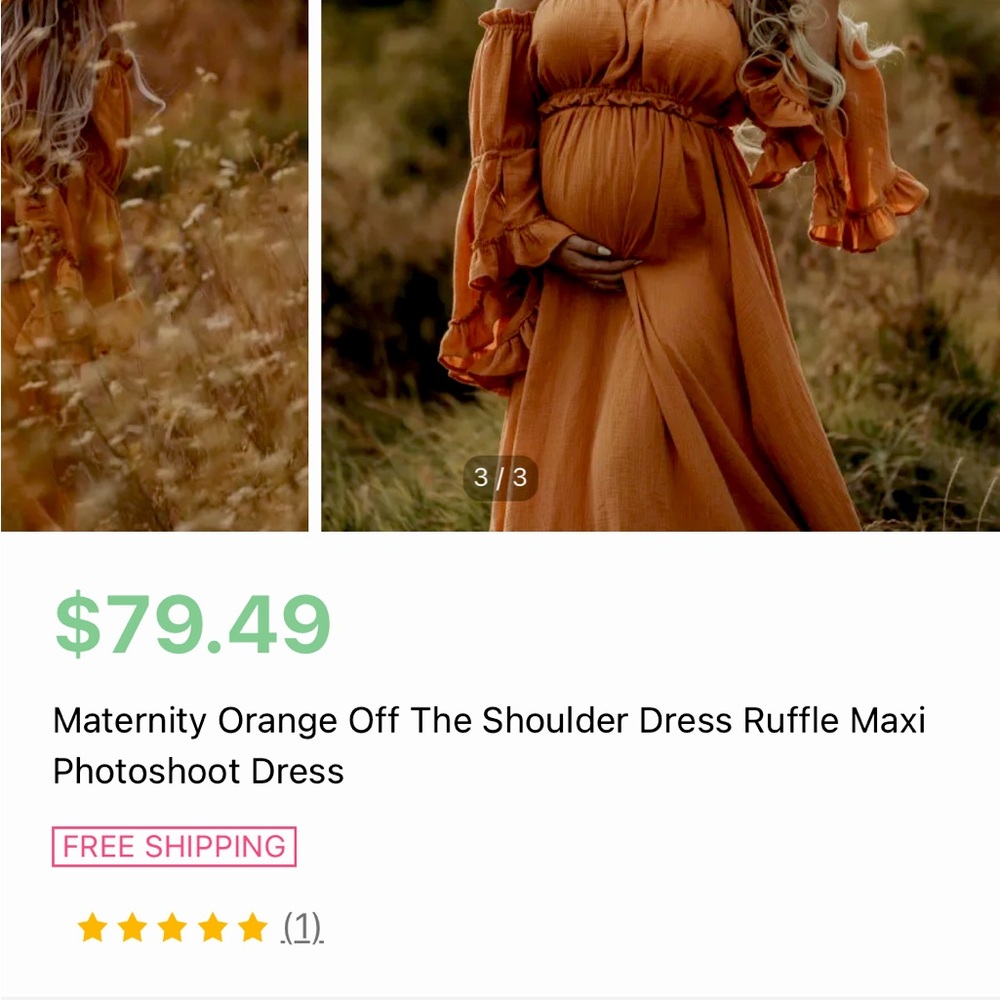 Baby shower/maternity shoot dress.